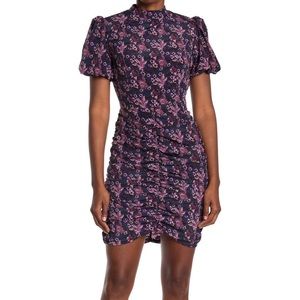 Melrose and Market Navy- Mauve floral dress